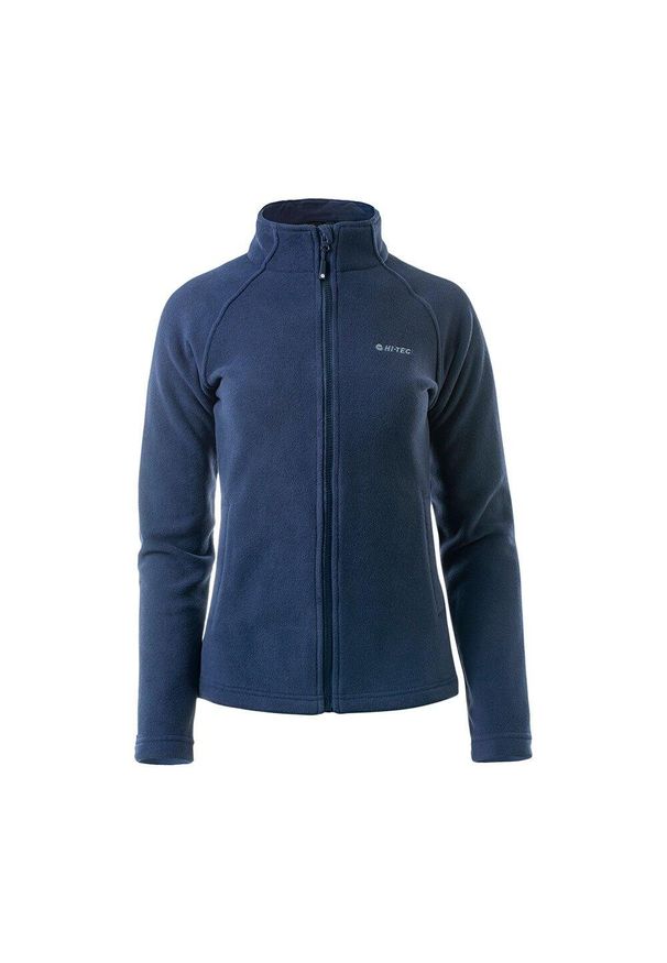 Hi-tec - Bluza Polarowa Damska Logo Henis. Kolor: niebieski. Materiał: polar. Sezon: zima. Sport: turystyka piesza