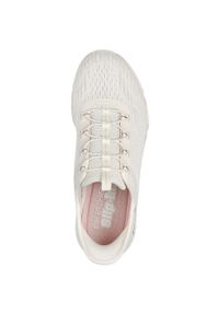 skechers - Adidasy Skechers Glide-step Gratify -, Kobiety. Kolor: beżowy. Materiał: materiał. Sport: turystyka piesza