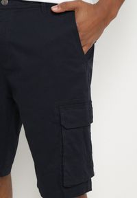Born2be - Niebieskie Bawełniane Szorty Cargo z Bocznymi Kieszeniami Vikiitae. Kolor: niebieski. Materiał: bawełna. Styl: elegancki #4