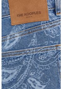 The Kooples jeansy damskie medium waist. Okazja: na co dzień. Kolor: niebieski. Styl: casual