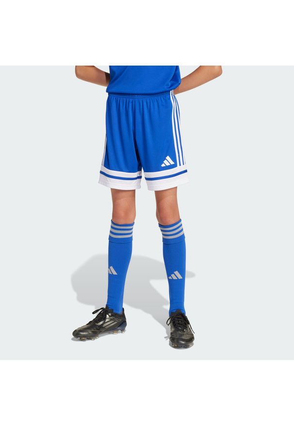 Adidas - Szorty Squadra 25 Kids. Kolor: biały, wielokolorowy, niebieski. Materiał: materiał