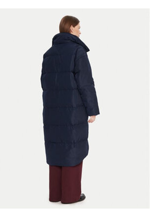 TOMMY HILFIGER - Tommy Hilfiger Płaszcz zimowy WW0WW47279 Granatowy Relaxed Fit. Kolor: niebieski. Materiał: syntetyk. Sezon: zima