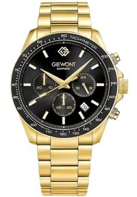 Zegarek Giewont Zegarek Męski Chronograph Sapphire Złoto Czarny GW3520-B4. Kolor: złoty, wielokolorowy, czarny #1