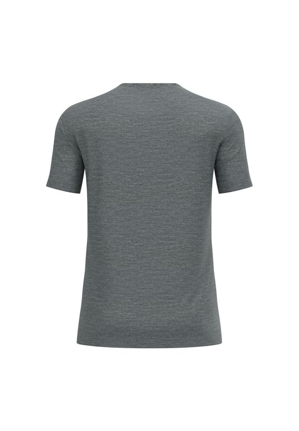 Odlo - Koszulka męska ODLO Merino 160 BL Top - 100% wełna merino, krótki rękaw. Kolor: szary. Materiał: wełna. Długość rękawa: krótki rękaw. Długość: krótkie
