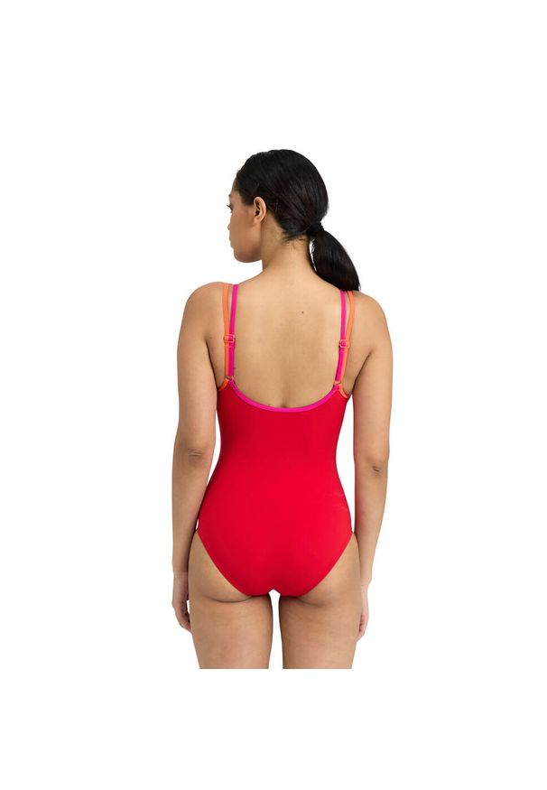 Strój kąpielowy damski jednoczęściowy sportowy na basen Arena Bodylift. Kolor: czerwony