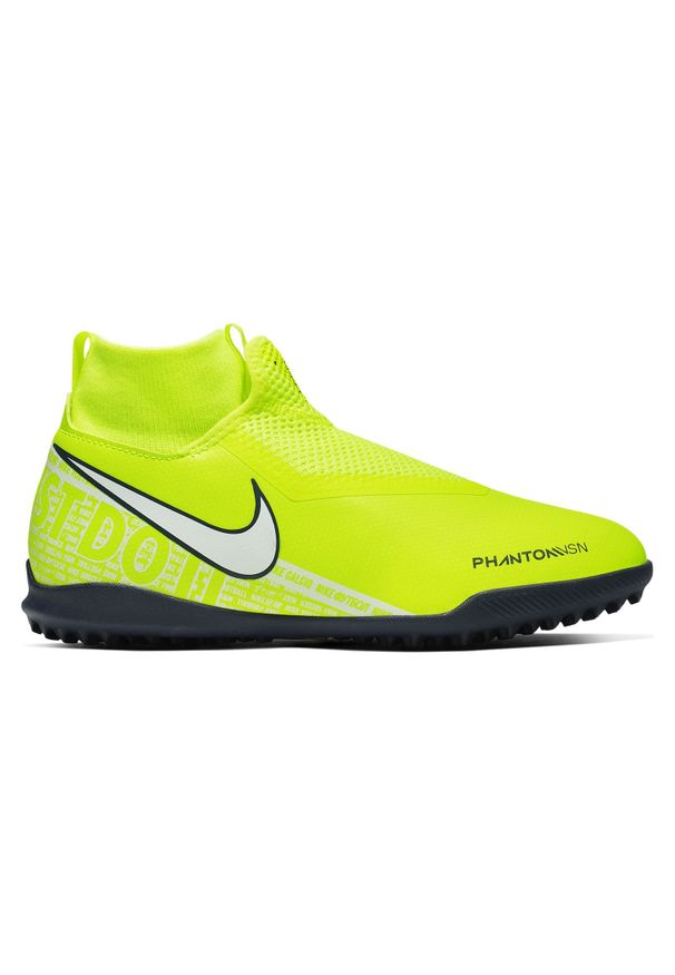 Buty piłkarskie dla dzieci Nike Phantom Vision Academy Dynamic Fit TF AO3292. Zapięcie: sznurówki. Materiał: materiał, guma, syntetyk. Szerokość cholewki: normalna. Sport: piłka nożna