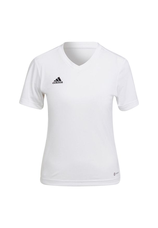 Koszulka piłkarska damska Adidas Entrada 22 Jersey. Kolor: biały. Materiał: jersey. Sport: turystyka piesza, piłka nożna