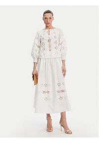Liu Jo Bluzka WA5257 T4853 Biały Relaxed Fit. Kolor: biały. Materiał: bawełna #3