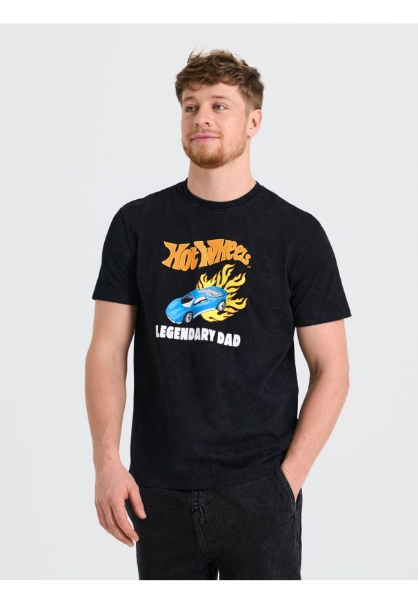 Sinsay - Koszulka Hot Wheels - czarny. Kolor: czarny