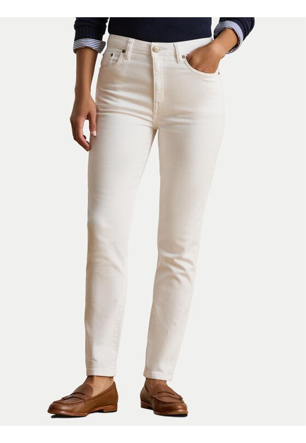 Lauren Ralph Lauren - LAUREN RALPH LAUREN Jeansy 200926078001 Biały Skinny Fit. Kolor: biały