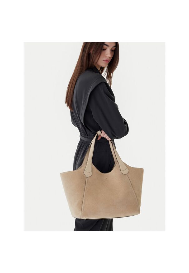 Torebka BOSS. Kolor: beżowy