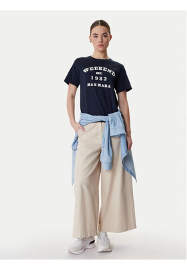 Weekend Max Mara T-Shirt Tenue 2615971051 Granatowy Regular Fit. Kolor: niebieski. Materiał: bawełna