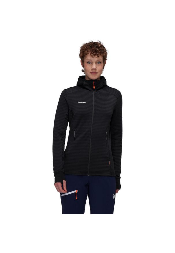 Bluza trekkingowa damska Mammut Taiss Light ML Hooded Jacket. Kolor: wielokolorowy, czarny, szary