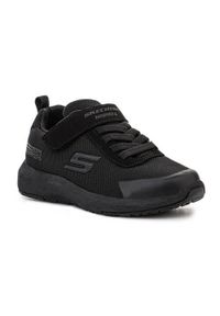 skechers - Buty do chodzenia dla dzieci Skechers Dynamic Tread. Zapięcie: rzepy. Kolor: czarny. Materiał: materiał, syntetyk, tkanina. Szerokość cholewki: normalna. Sport: turystyka piesza