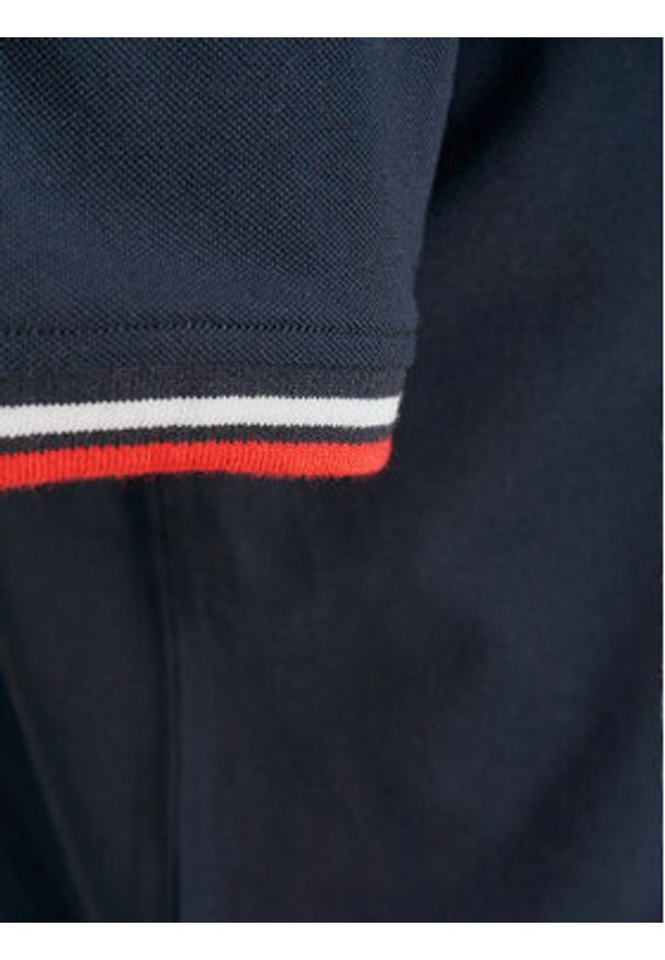 Jack & Jones - Jack&Jones Polo Paulos 12136668 Granatowy Slim Fit. Typ kołnierza: polo. Kolor: niebieski. Materiał: bawełna