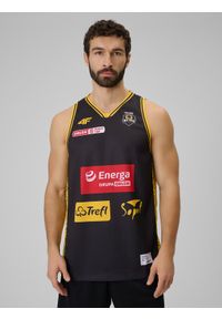 4f - 4F Koszulka meczowa replika wyjazdowa z sezonu 2025/26 męska 4F x Trefl Sopot - czarna XXL. Kolor: czarny. Materiał: materiał. Wzór: nadruk #1