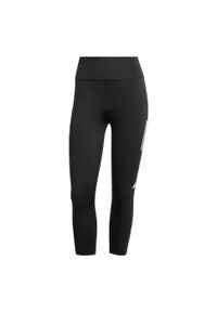 Adidas - Legginsy Own the Run 3/4. Kolor: czarny. Materiał: materiał. Sport: bieganie