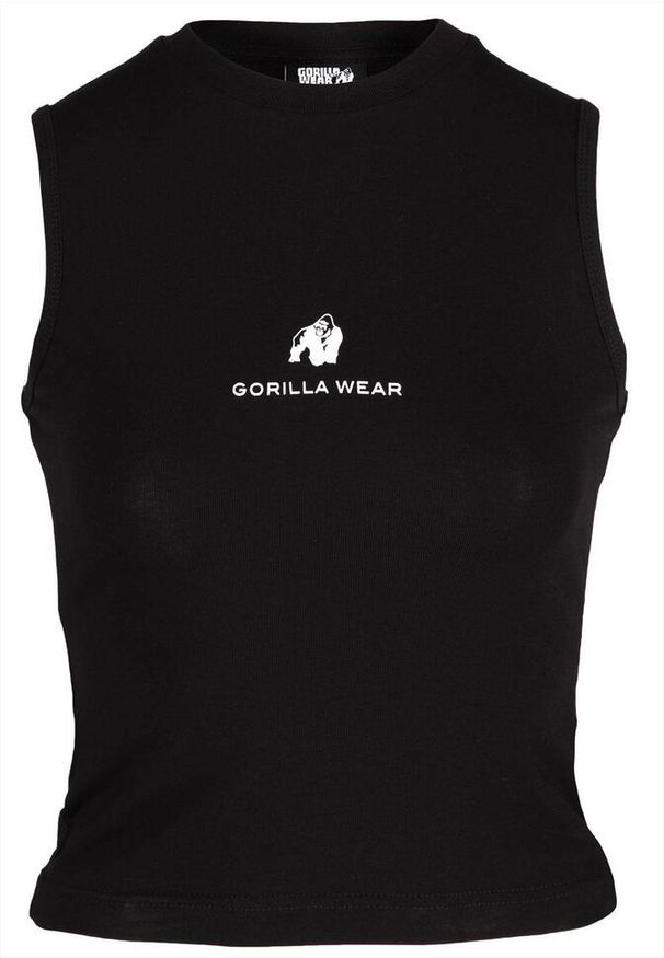GORILLA WEAR - Livonia Crop Top - Czarny. Kolor: czarny. Sport: fitness