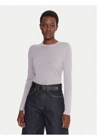 BOSS Sweter Ferpina 50544987 Szary Slim Fit. Kolor: szary. Materiał: wełna