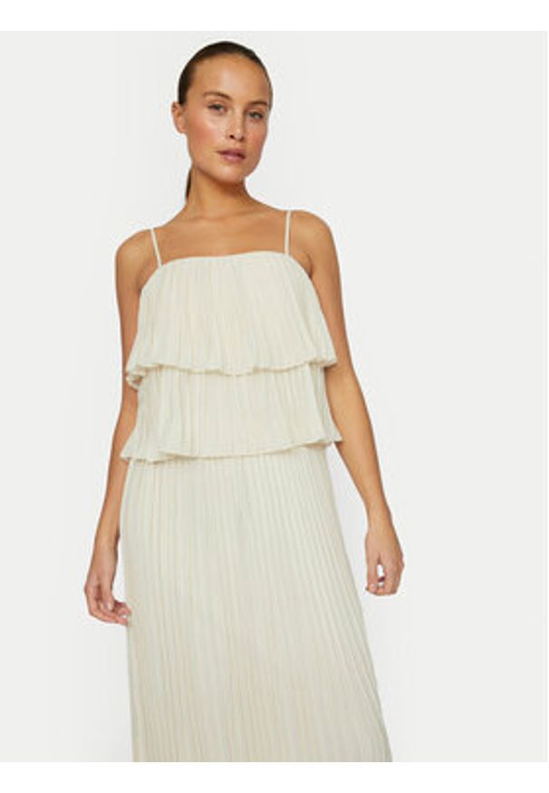 Vila Sukienka koktajlowa Chiffan 14104100 Szary Regular Fit. Kolor: szary. Materiał: syntetyk. Styl: wizytowy