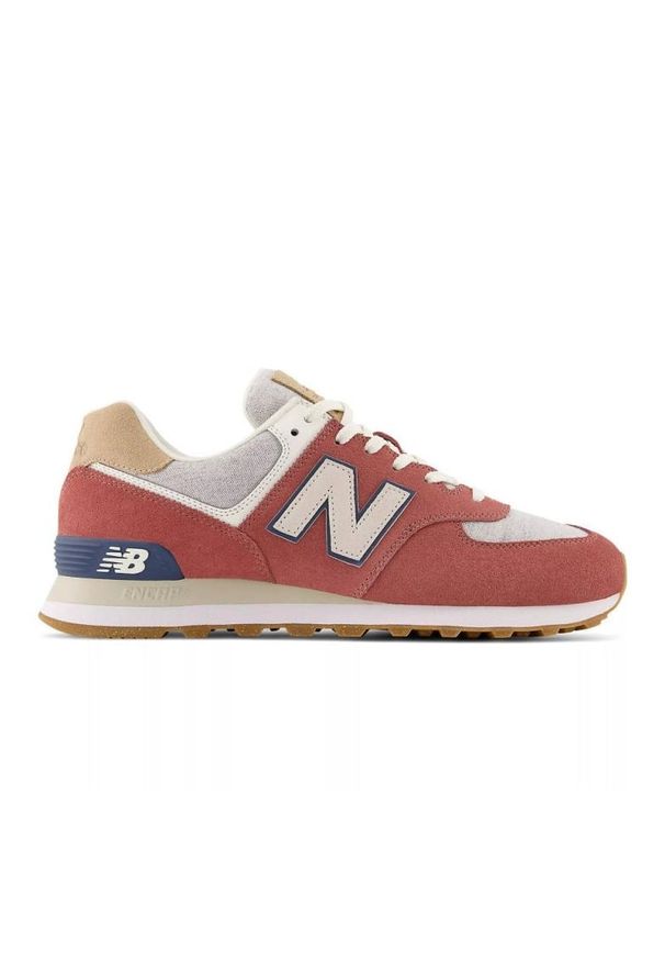 Buty New Balance M U574SR2 różowe. Okazja: na co dzień. Kolor: różowy. Materiał: syntetyk, materiał, guma, zamsz, skóra. Szerokość cholewki: normalna. Model: New Balance 574