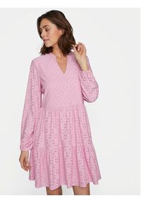 Vila Sukienka codzienna Kawa 14070250 Różowy Regular Fit. Okazja: na co dzień. Kolor: różowy. Materiał: syntetyk. Typ sukienki: proste. Styl: casual #6