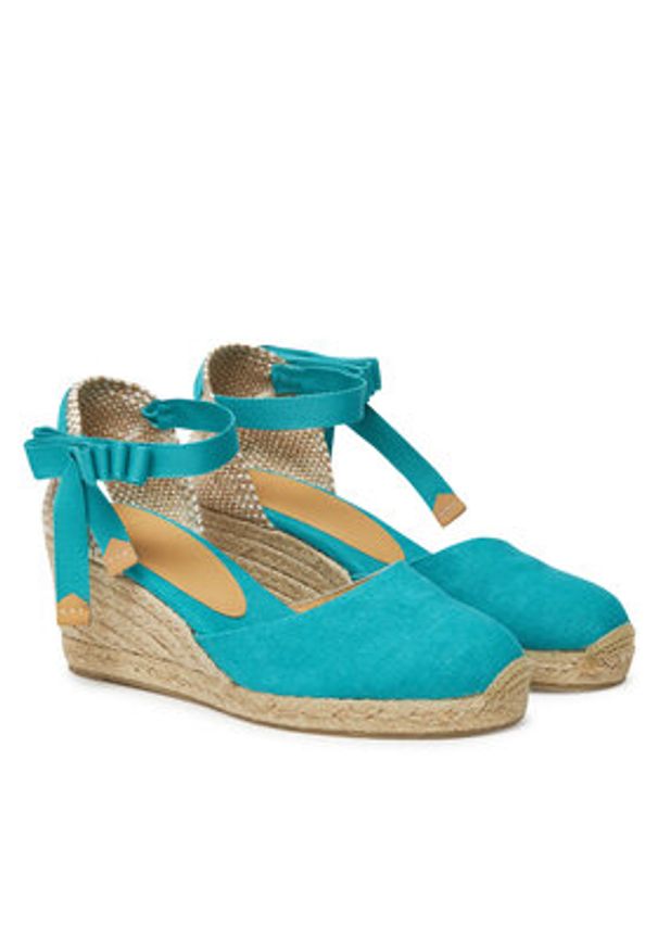 Castañer Espadryle Carina/6/002 021644 Turkusowy. Kolor: turkusowy. Materiał: materiał