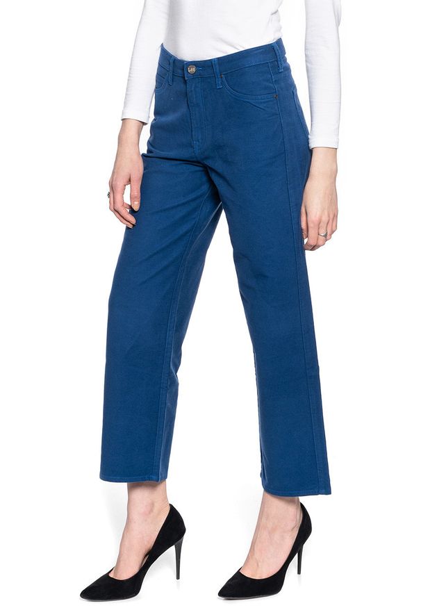 Lee - DAMSKIE SPODNIE MATERIAŁOWE LEE WIDE LEG L30SQN17 112106686. Materiał: materiał