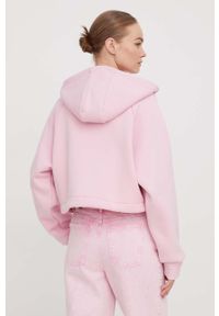 Karl Kani bluza damska kolor różowy z kapturem gładka. Typ kołnierza: kaptur. Kolor: różowy. Długość rękawa: raglanowy rękaw. Wzór: gładki #3