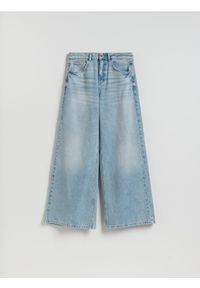 Reserved - Jeansy wide leg - niebieski. Kolor: niebieski #1