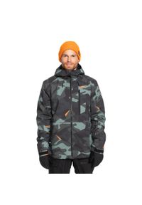 Kurtka snowboardowa męska Quiksilver Mission Printed. Kolor: zielony. Sport: snowboard