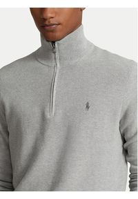 Polo Ralph Lauren Sweter 710932304002 Szary Regular Fit. Typ kołnierza: polo. Kolor: szary. Materiał: bawełna #4