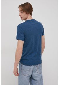 Superdry T-shirt bawełniany kolor granatowy melanżowy. Okazja: na co dzień. Kolor: niebieski. Materiał: bawełna. Wzór: melanż. Styl: casual