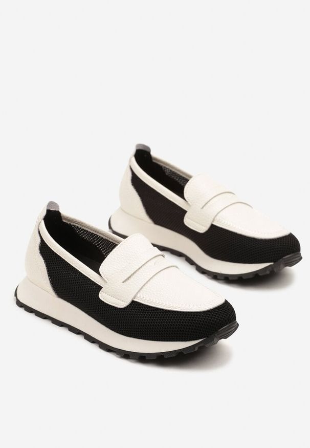 Born2be - Czarne Skórzane Półbuty Mokasyny Aroti. Okazja: na co dzień. Kolor: czarny. Materiał: skóra. Styl: elegancki, klasyczny, casual
