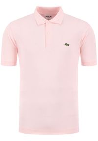 Lacoste Polo L1212 Różowy Classic Fit. Typ kołnierza: polo. Kolor: różowy. Materiał: bawełna