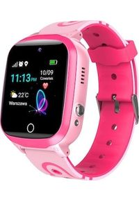 Smartwatch GoGPS K17 Różowy (K17PK). Rodzaj zegarka: smartwatch. Kolor: różowy #1