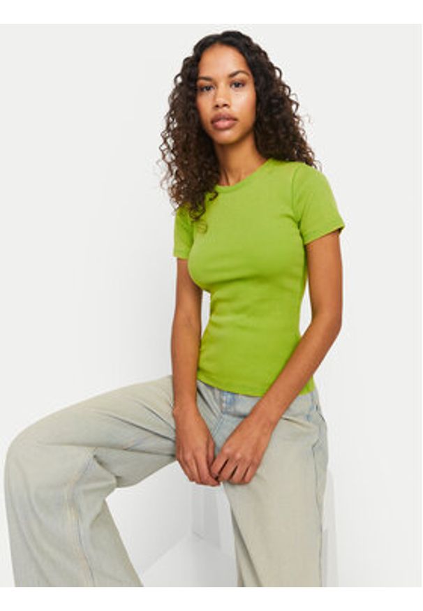 JJXX T-Shirt Frankie 12239962 Zielony Slim Fit. Kolor: zielony. Materiał: bawełna