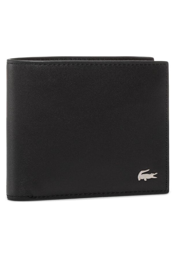 Lacoste Duży Portfel Męski Small Billfold NH1115FG Czarny. Kolor: czarny. Materiał: skóra