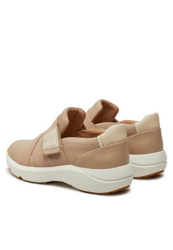 Clarks Sneakersy Tivoli Strap 26177813 Beżowy. Kolor: beżowy. Materiał: skóra