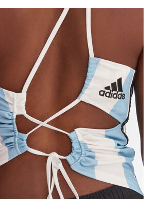 Adidas - adidas Top Argentina KE2295 Błękitny Slim Fit. Kolor: niebieski. Materiał: syntetyk