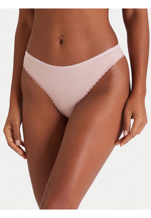 TOMMY HILFIGER - Tommy Hilfiger Komplet 3 par stringów UW0UW05882 Kolorowy. Materiał: syntetyk. Wzór: kolorowy