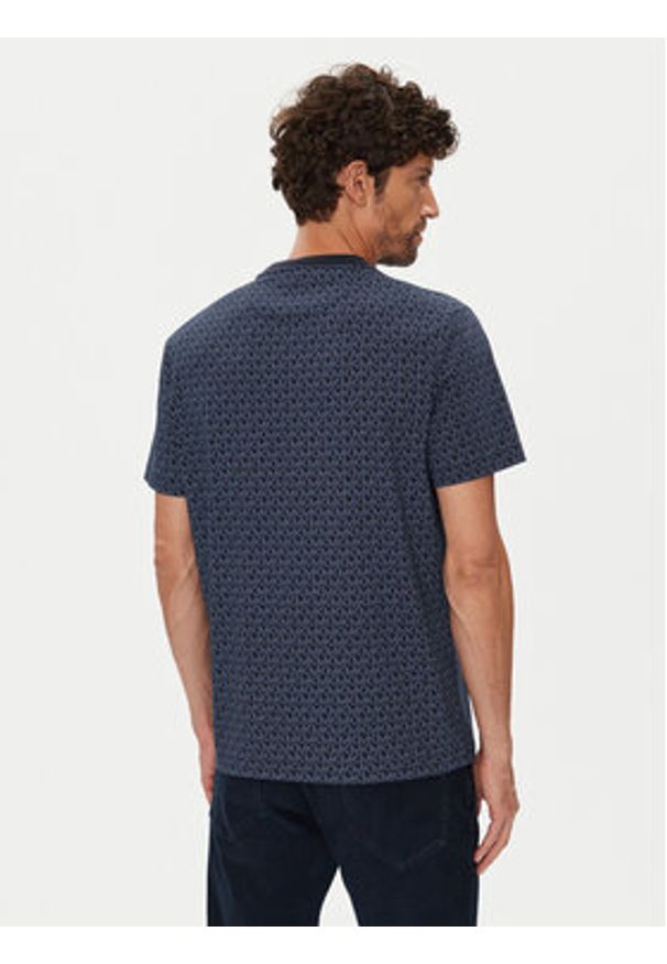 Michael Kors T-Shirt CS5529A5KS Granatowy Regular Fit. Kolor: niebieski. Materiał: bawełna