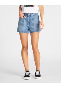 Lee - LEE PATCHPOCKET SHORT DAMSKIE SZORTY JEANSOWE L30RLJIL 112106591. Materiał: jeans