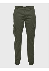 Only & Sons Spodnie materiałowe 22016687 Zielony Tapered Fit. Kolor: zielony. Materiał: bawełna