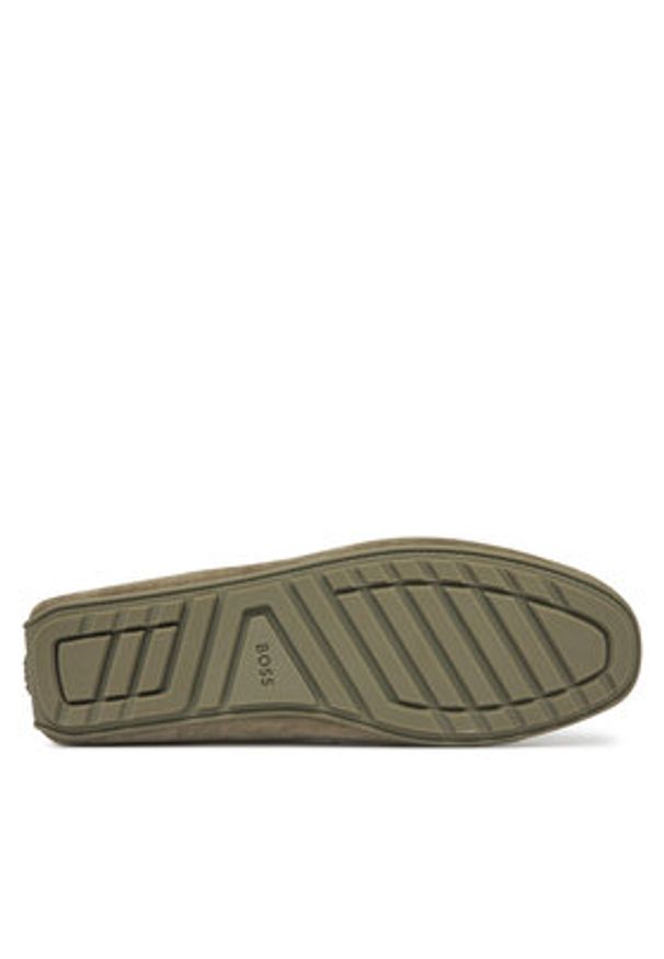 BOSS Mokasyny Noel_Mocc_sdpeb 50541750 Khaki. Kolor: brązowy. Materiał: zamsz, skóra