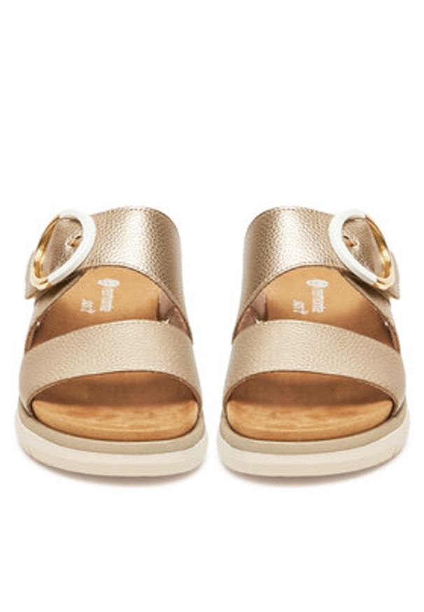 Remonte Klapki D2K51-90 Złoty. Kolor: złoty. Materiał: skóra