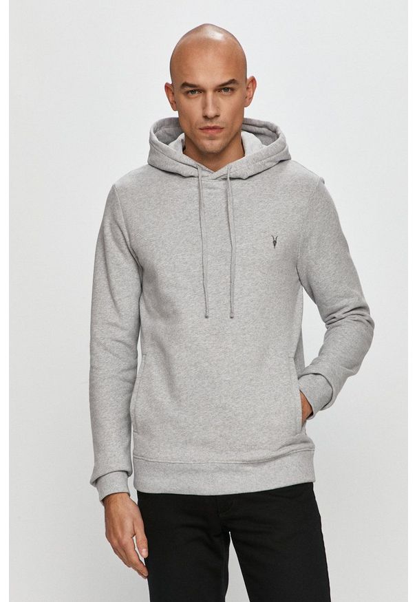 AllSaints - Bluza Raven OTH Hoody. Okazja: na co dzień. Kolor: szary. Styl: casual