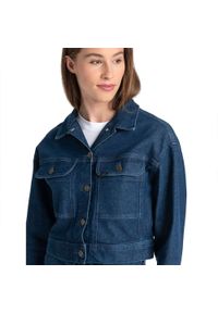 Lee - LEE SEASONAL RIDER JACKET KURTKA JEANSOWA DAMSKA DARK WILMA L54HDJGR 112112779. Materiał: jeans #5
