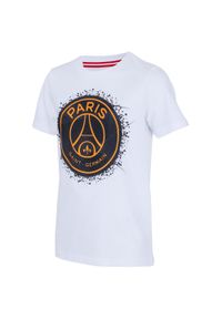 Koszulka PSG dla dzieci - Oficjalna kolekcja Paris Saint Germain. Kolor: biały. Materiał: bawełna