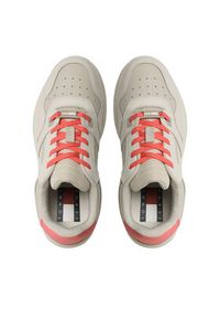 Tommy Jeans Sneakersy Tjw Retro Basket Flatform Mix EN0EN02208 Beżowy. Kolor: beżowy. Materiał: skóra #4